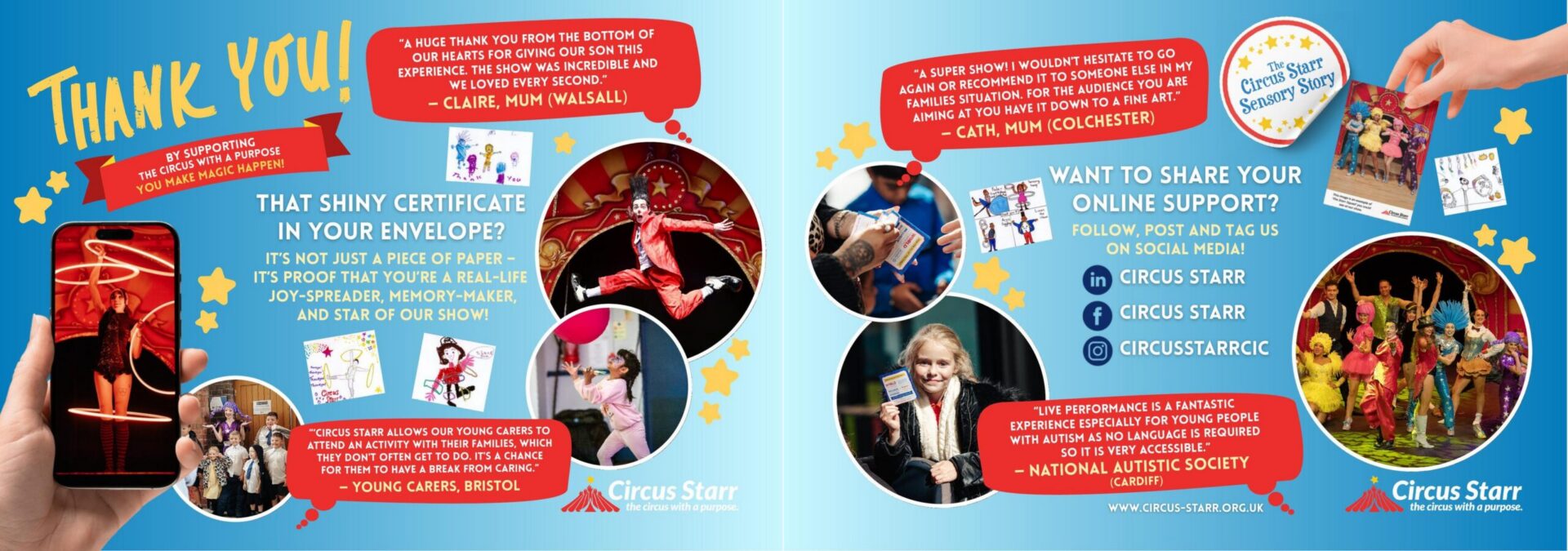 Circus Starr Charity Donation.